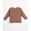 Bruine rib t-shirt - coffee